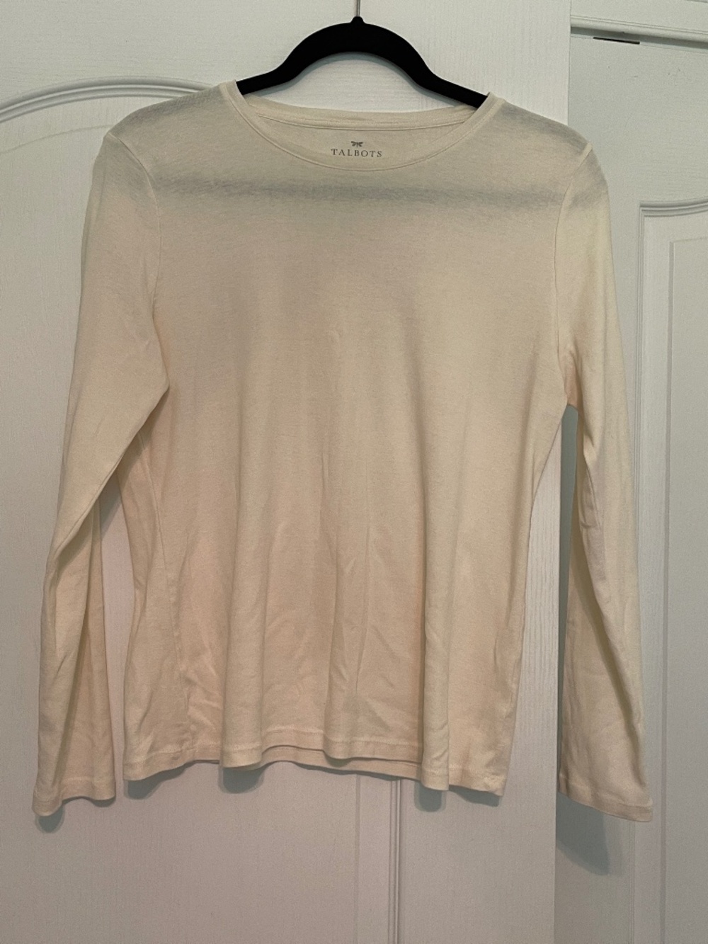 Talbots Cream Tee Large Petite